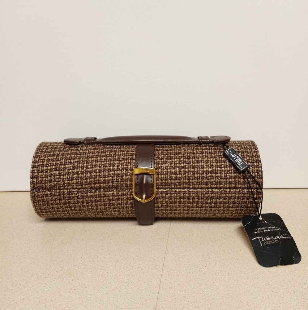 Tuscan Design Round Jewelry Box Travel